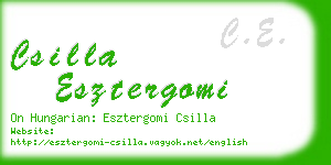 csilla esztergomi business card